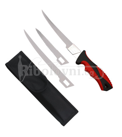 Аксесоари Инструменти - клещи, ножици, кохери, ножове...... Нож ROBINSON с три сменяеми остриета / 006